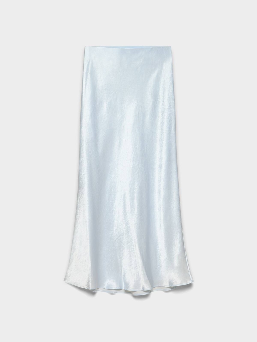 Aritzia Babaton Satin Midi Skirt - Pale Blue